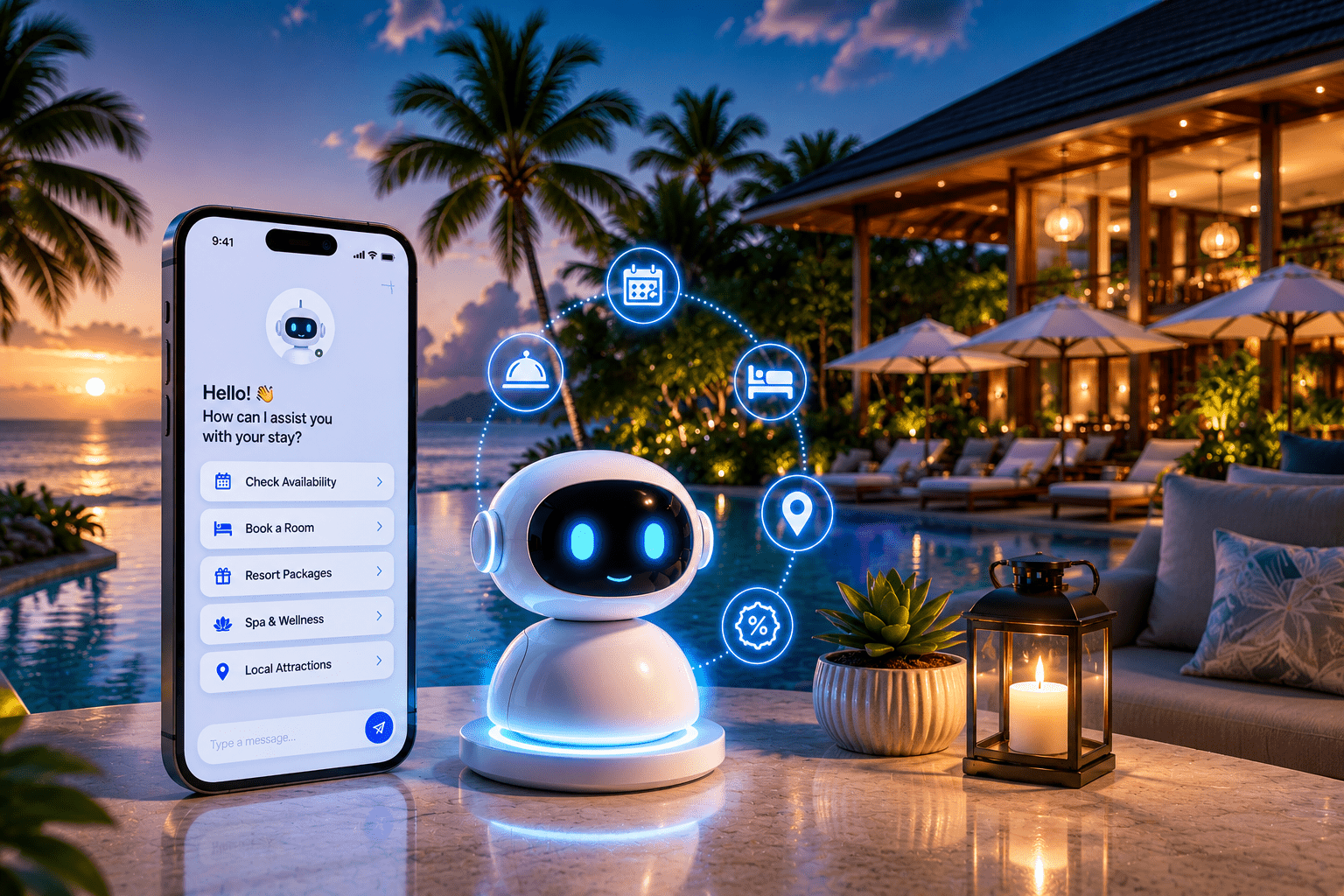AI chatbots and WhatsApp automation helping hotels and resorts in Gujarat increase direct bookings and improve guest experience.