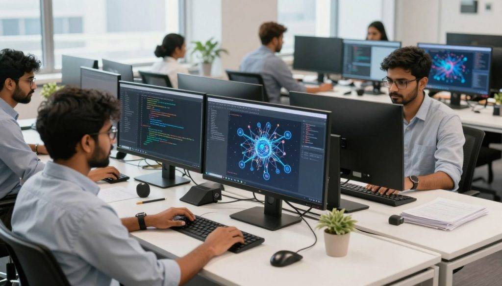 Custom Software Development Company in Ahmedabad working on AI-powered solutions