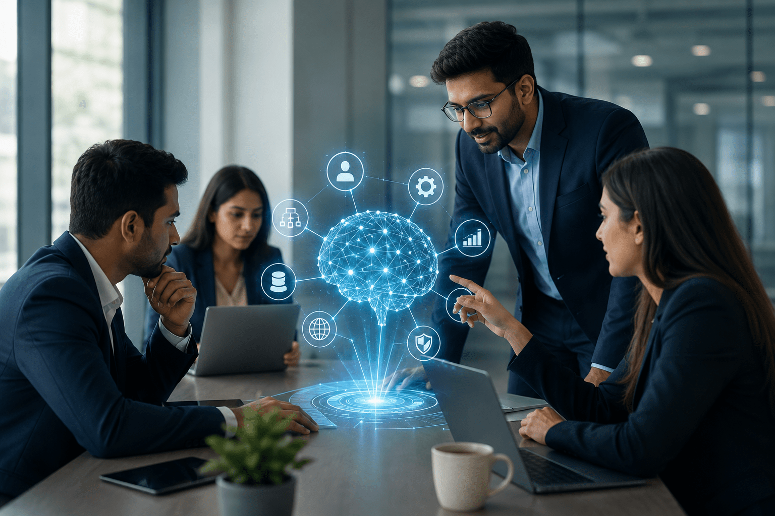 AI consulting Company in Ahmedabad helping a growing business implement artificial intelligence solutions