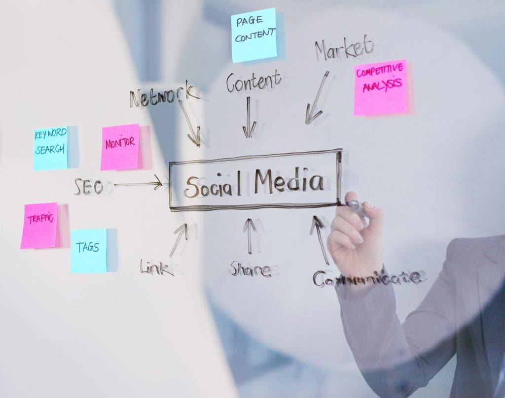 Social Media Strategy planning with content creation, audience insights, analytics, and performance marketing