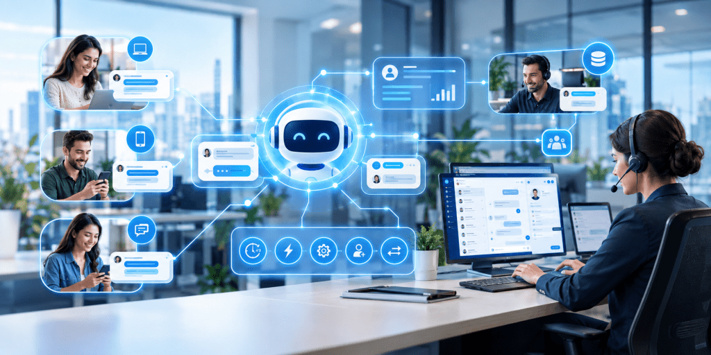 AI chatbots helping businesses improve customer support and automate customer enquiries