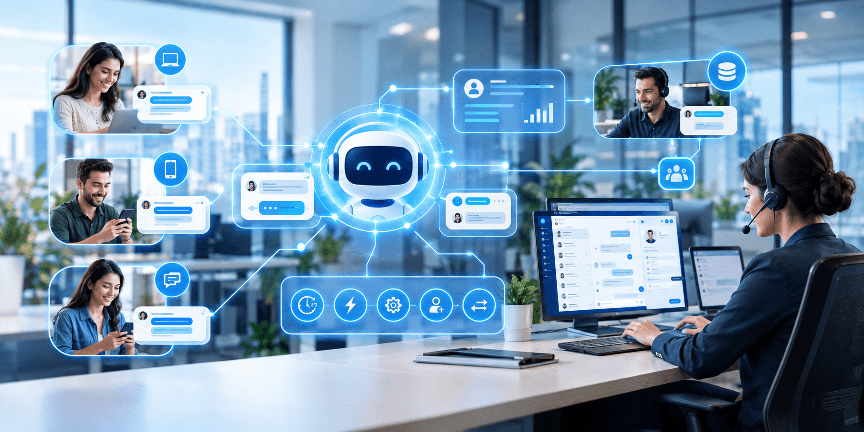 AI chatbots helping businesses improve customer support and automate customer enquiries