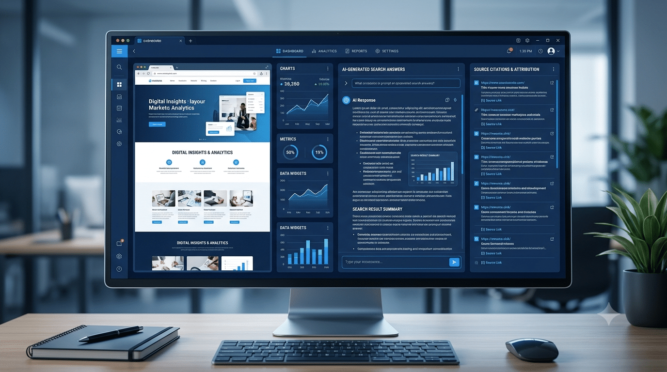 Brand visibility in AI search results and website citation monitoring